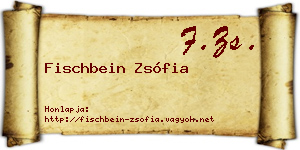 Fischbein Zsófia névjegykártya